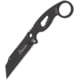 Hydra Knives Buzzard Black Vulture Version EDC Knife, 3.15in, 1.4116 SS, Black Powder Coated Seax Point Blade, Black Stainless Steel Handle, Brown Kydex Neck Sheath, HK-01-BLACK-SBR