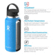 Hydro Flask 64oz Wide Mouth Bottle, Laguna, W64BTS454