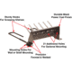 Hyskore Six Gun Speed Rack, Black, 30251