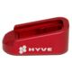 HYVE Technologies Magazine Extension Base Pad, Glock 43, 1-Round, Red, Small, G43-E1-2