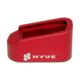 HYVE Technologies Magazine Extension Base Pad, Glock 43, 2-Round, Red, Small, G43-E2-2