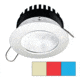I2Systems Inc Apeiron Pro A503 3W LED Spring Mount Light, Round, Warm White/Red /Blue/White Finish, A503-31CBBR-HE