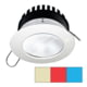 I2Systems Inc Apeiron Pro A503 3W LED Spring Mount Light, Round, Warm White/Red /Blue/White Finish, A503-31CBBR-HE