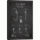 iCanvas Fly Hook Charcoal Patent BluePrint,26x18 by Aged Pixel Canvas,26x18, 26 x 18 ADP1249-1PC3-26x18