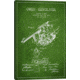 iCanvas Owen Revolver Green Patent Blueprint by Aged Pixel Canvas Print, 18 x 12 ADP1345-1PC3-18x12