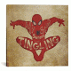 iCanvas Ultimate Spider-Man: Spider-Man Vintage Typography Silhouette by Marvel Comics Canvas Print, Multi, 18 x 18 MRV1527-1PC3-18x18