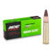 ICC Ammo Green Elite .300 BLK 108 Grain Frangible Partial Jacket Brass Rifle Ammo, 20 Rounds, 300BLK-108JPNT-B