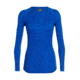 Icebreaker 150 Zone Long Sleeve Crew, Womens, Marine/Snow, Large, 104331403L
