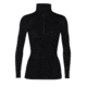 Icebreaker 260 Tech Long Sleeve Half Zip, Black, Extra Large, 104390-001-XL
