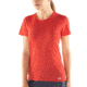 Icebreaker Amplify Short Sleeve Low Crewe - Womens, EMBER HTHR, L, 104765601L
