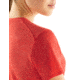 Icebreaker Amplify Short Sleeve Low Crewe - Womens, EMBER HTHR, L, 104765601L