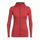 Icebreaker Away Long Sleeve Zip Hood Showers - Women's, Poppy Red/Monsoon, Small, 104079601S