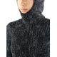 Icebreaker Away Long Sleeve Zip Hood Showers - Women's, Black, Large, 104079002L
