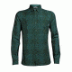 Icebreaker Departure II Long Sleeve Shirt - Men's -Plaid Coriander Heather/Canoe-Large
