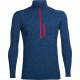 Icebreaker Descender Long Sleeve Half Zip - Men's-Largo/Rocket-X-Large