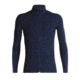 Icebreaker Descender Long Sleeve Zip - Mens, Dark Night Heather/Chili Red, Medium, 103464-404-M