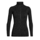 Icebreaker Elemental Long Sleeve Zip - Womens, Black, Small, 104895001S