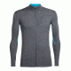 Icebreaker Fluid Zone Long Sleeve Zip - Men's, Monsoon/Mediterranean, Small, 104117002S