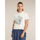 Icebreaker Merino 150 Tech Lite Short Sleeve Crop NZ Flora T-Shirt - Womens