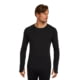 Icebreaker Merino 200 ZoneKnit Long Sleeve Crew Thermal Top - Men's, Black, Extra Large, IB0A579O001XL