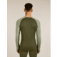 Icebreaker Merino 260 ZoneKnit Long Sleeve Crew Thermal Top - Mens, Loden/Lichen/CB, Large, IB0A57CI0JFL