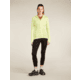 Icebreaker Merino Blend 200 RealFleece Descender LS Zip Hoodie - Womens, Citrine, Large, IBBA56YN0ABL
