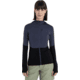 Icebreaker Merino Blend 200 RealFleece Descender LS Zip Hoodie - Womens, Graphite/Black/CB, Extra Large, IBBA56YNA63XL