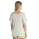 Icebreaker Merino Drayden Reversible SS Top Stripe - Womens, Ecru Heather/Glazen/S, Medium, IB0A56ZWB78M