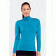 Icebreaker Oasis Long Sleeve Half Zip Stripe Top - Women's-Cruise Overdye-Large