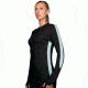 Icebreaker Olympia Crew Long Sleeve - Women's-Black/Snow-X-Small