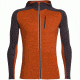 Icebreaker Quantum Long Sleeve Zip Hood Jacket - Men's-Copper/Ebony-X-Large