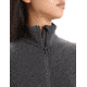 Icebreaker RealFleece Descender Long Sleeve Zip Jacket - Women's, Jet Heather/Black, Medium, IB103900A01M