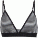 Icebreaker Siren Bra - Women's-Stripe Black/Snow-X-Small