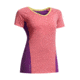 Icebreaker Spark Short Sleeve V Top - Womens-Grapefruit/Vivid/Fuse-Small