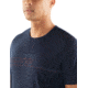 Icebreaker Tech Lite Short Sleeve Crewe Cadence PuLong Sleevee - Mens, Midnight Navy, XL, 104574401XL