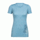 Icebreaker Tech Lite Short Sleeve Low Crewe Through the Forest, Waterfall, L, 104154401L