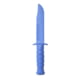 IMI Defense Rubberized Training Knife, Blue, IMI-ZRTKBLUE