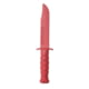 IMI Defense Rubberized Training Knife, Red, IMI-ZRTKRED
