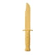IMI Defense Rubberized Training Knife, Yellow, IMI-ZRTKYELLOW