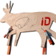 Infinite Defense Deer Silhouette Reusable Target, White, DEER1S