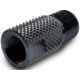 Infinite Product Solutions 1/2-28 - M14 x 1 LH Thread Adapter, Black, Knurled, 1228-14LH-BS-K