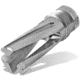 Infinite Product Solutions Gen 1 QD 3-Prong Flash Hider, 9mm Luger, 1/2x28, Natural Stainless Steel, G1-303-U-1228-9MM-CW