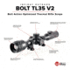 InfiRay Outdoor Bolt TL35 V2 3x35mm Thermal Rifle Scope, 384x288, 50hz, Black, Small, IRAY-TL35V2