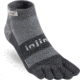 Injinji 2.0 Outdoor Midweight Mini Crew Nuwool Socks - Mens, Charcoal And Black, Small, 223220-CBS-S