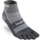 Injinji 2.0 Outdoor Midweight Mini Crew Nuwool Socks - Mens, Charcoal And Black, Extra Large, 223330-CBS-XL