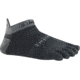Injinji Run Lightweight No Show Nuwool Socks - Mens, Charcoal And Black, Large, 201310-CBS-L