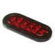Innovative Lighting Oval 6 LED Stop/Turn/Tail Light With Grommet Mount /Red Lens With Tk Plug, Red, 260-4403-7