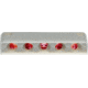 Innovative Lighting Surface-Mount 5 LED Step Light LED With White Case, Red, 006-4100-7