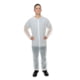 International Enviroguard 2012 Polypropylene Coverall w/Elastic Wrist and Open Ankle, White, 4XL, Case of 25, 2012XXXXL