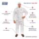 International Enviroguard Body Filter 95+ 4028 Coverall w/Hood, Elastic Wrist &amp; Ankle, White, 2XL, Case of 25, 4028XXL
